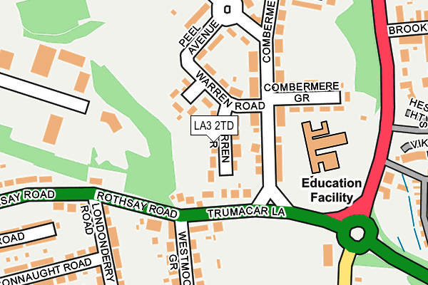 LA3 2TD map - OS OpenMap – Local (Ordnance Survey)