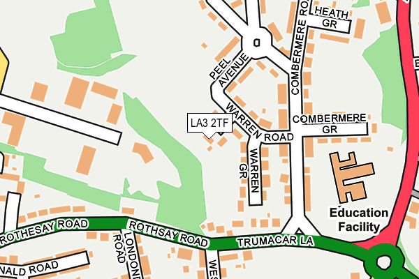 LA3 2TF map - OS OpenMap – Local (Ordnance Survey)