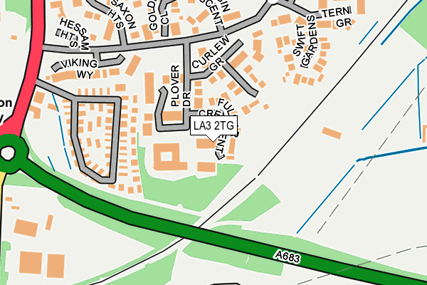 LA3 2TG map - OS OpenMap – Local (Ordnance Survey)