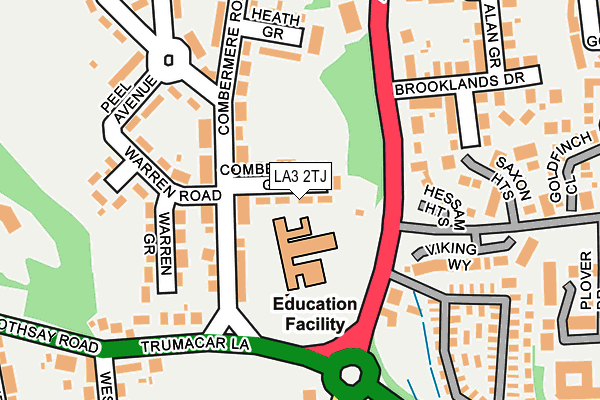 LA3 2TJ map - OS OpenMap – Local (Ordnance Survey)