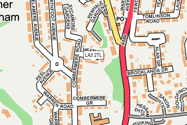 LA3 2TL map - OS OpenMap – Local (Ordnance Survey)