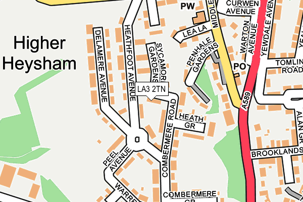 LA3 2TN map - OS OpenMap – Local (Ordnance Survey)