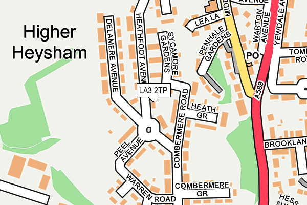 LA3 2TP map - OS OpenMap – Local (Ordnance Survey)