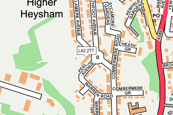 LA3 2TT map - OS OpenMap – Local (Ordnance Survey)