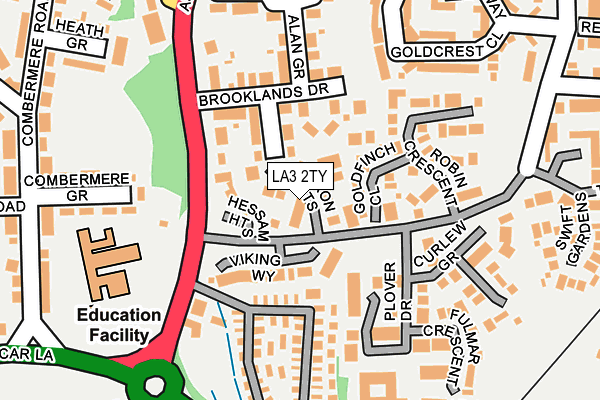 LA3 2TY map - OS OpenMap – Local (Ordnance Survey)