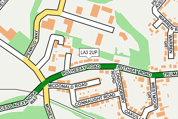 LA3 2UP map - OS OpenMap – Local (Ordnance Survey)