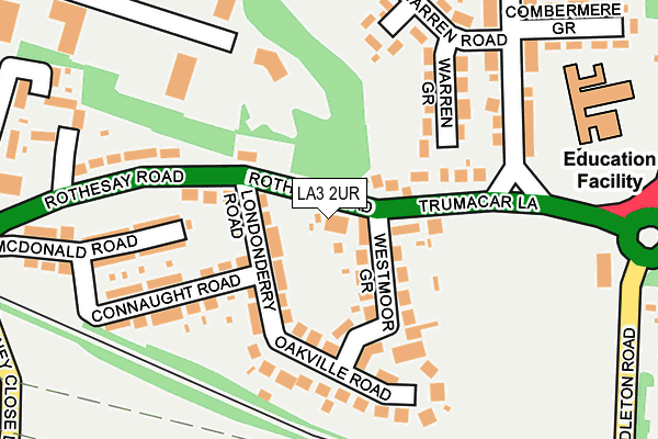 LA3 2UR map - OS OpenMap – Local (Ordnance Survey)