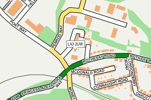 LA3 2UW map - OS OpenMap – Local (Ordnance Survey)