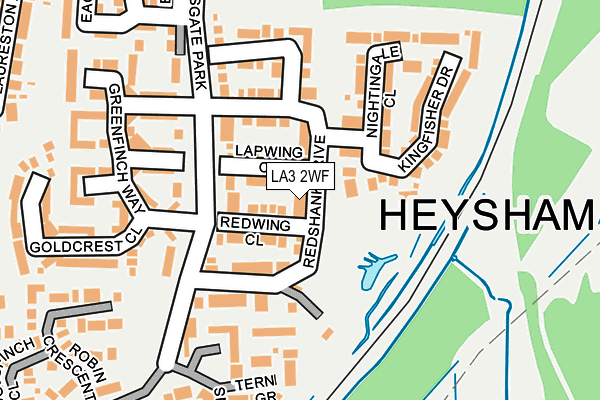 LA3 2WF map - OS OpenMap – Local (Ordnance Survey)