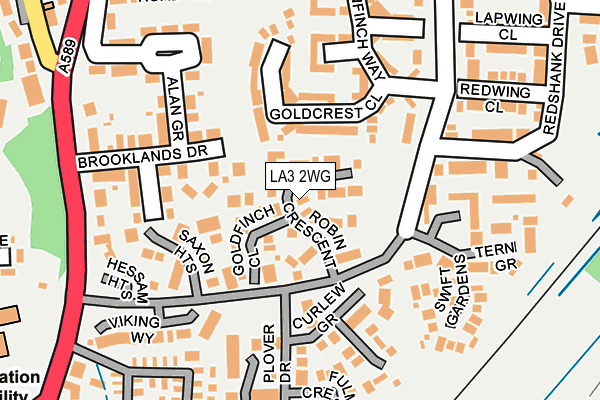 LA3 2WG map - OS OpenMap – Local (Ordnance Survey)