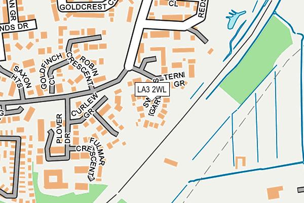 LA3 2WL map - OS OpenMap – Local (Ordnance Survey)
