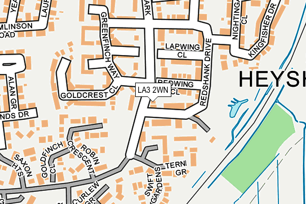 LA3 2WN map - OS OpenMap – Local (Ordnance Survey)