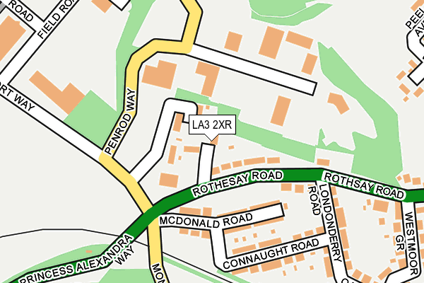 LA3 2XR map - OS OpenMap – Local (Ordnance Survey)