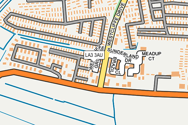 LA3 3AU map - OS OpenMap – Local (Ordnance Survey)