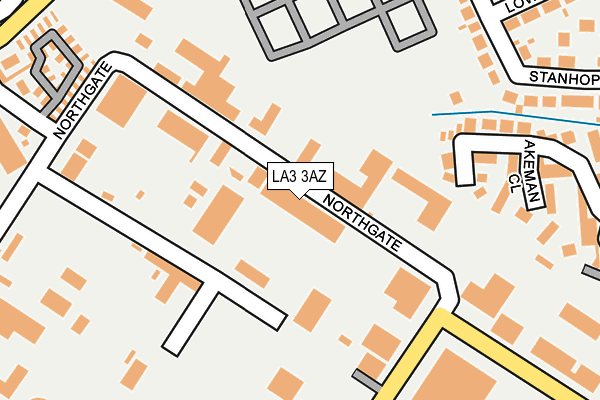 LA3 3AZ map - OS OpenMap – Local (Ordnance Survey)