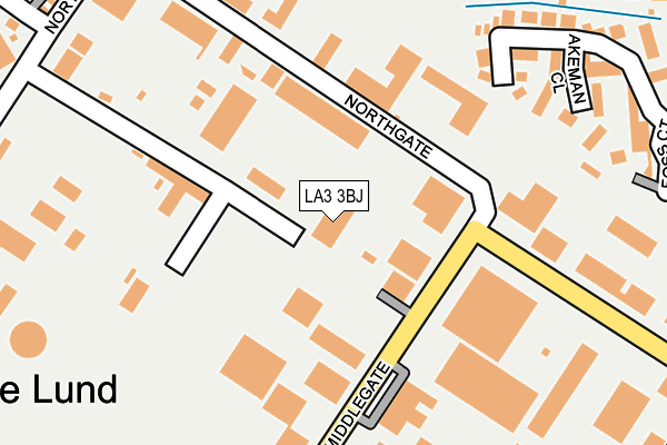LA3 3BJ map - OS OpenMap – Local (Ordnance Survey)