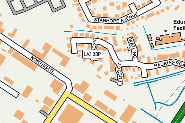 LA3 3BP map - OS OpenMap – Local (Ordnance Survey)
