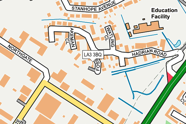 LA3 3BQ map - OS OpenMap – Local (Ordnance Survey)