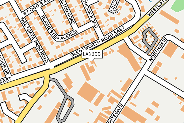 LA3 3DD map - OS OpenMap – Local (Ordnance Survey)