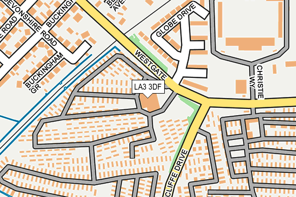 LA3 3DF map - OS OpenMap – Local (Ordnance Survey)