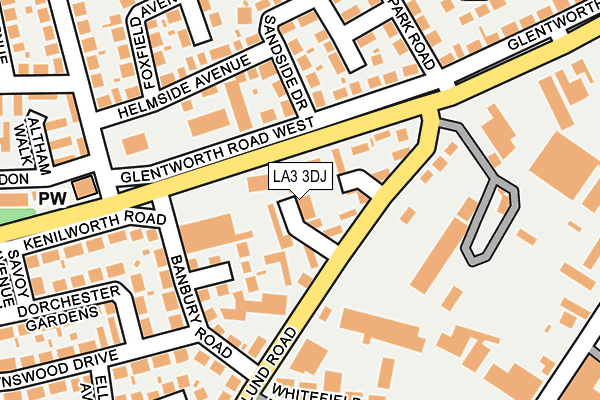 LA3 3DJ map - OS OpenMap – Local (Ordnance Survey)