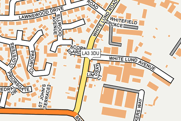 LA3 3DU map - OS OpenMap – Local (Ordnance Survey)