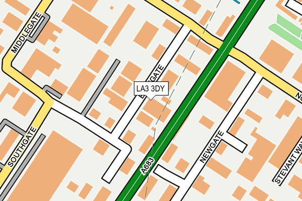 LA3 3DY map - OS OpenMap – Local (Ordnance Survey)