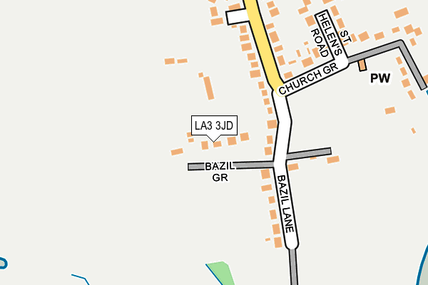 LA3 3JD map - OS OpenMap – Local (Ordnance Survey)