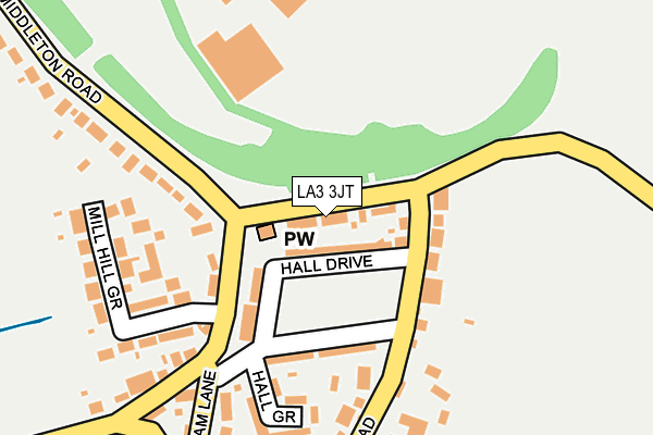 LA3 3JT map - OS OpenMap – Local (Ordnance Survey)