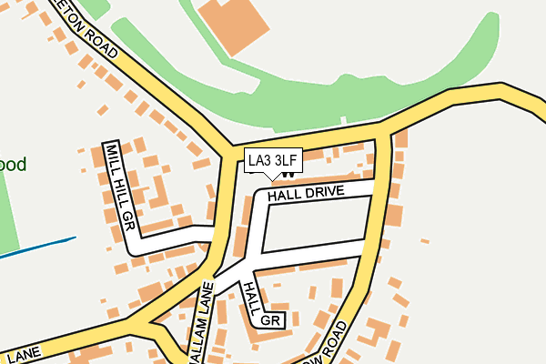 LA3 3LF map - OS OpenMap – Local (Ordnance Survey)
