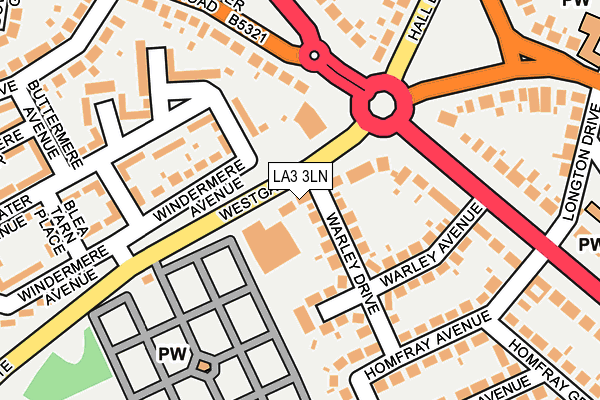 LA3 3LN map - OS OpenMap – Local (Ordnance Survey)