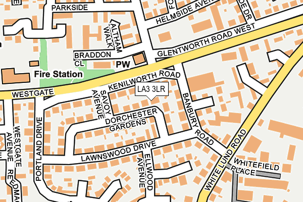 LA3 3LR map - OS OpenMap – Local (Ordnance Survey)