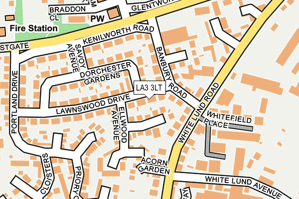 LA3 3LT map - OS OpenMap – Local (Ordnance Survey)