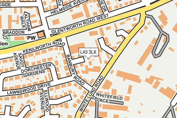 LA3 3LX map - OS OpenMap – Local (Ordnance Survey)