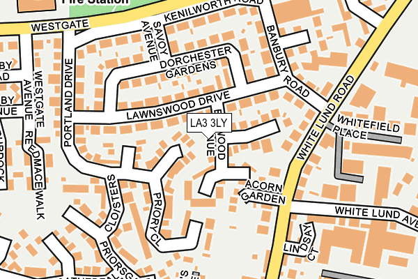 LA3 3LY map - OS OpenMap – Local (Ordnance Survey)