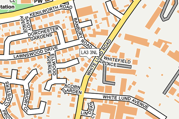 LA3 3NL map - OS OpenMap – Local (Ordnance Survey)