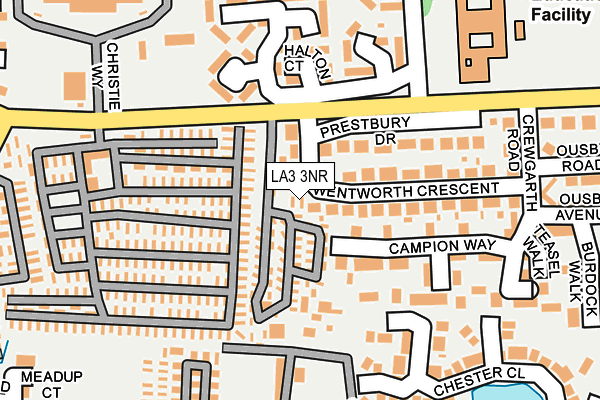 LA3 3NR map - OS OpenMap – Local (Ordnance Survey)