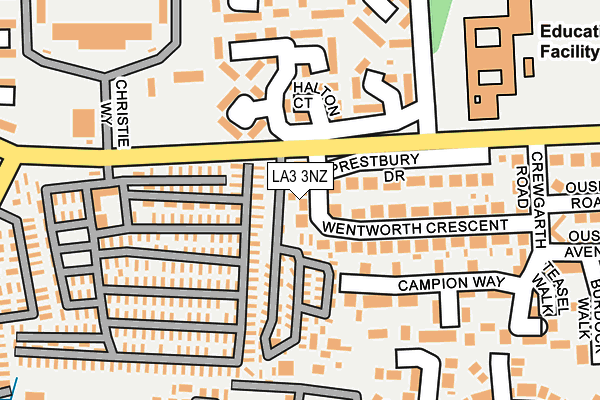LA3 3NZ map - OS OpenMap – Local (Ordnance Survey)