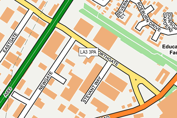 LA3 3PA map - OS OpenMap – Local (Ordnance Survey)