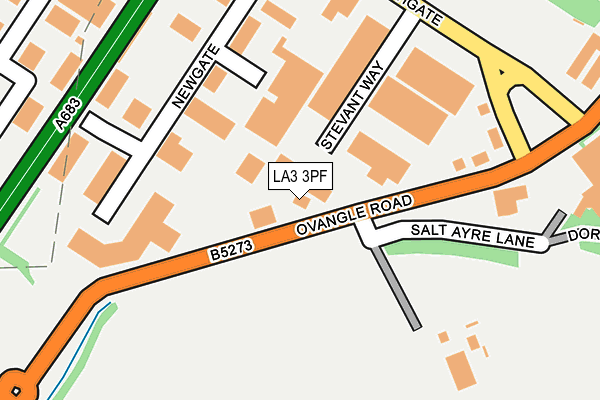 LA3 3PF map - OS OpenMap – Local (Ordnance Survey)