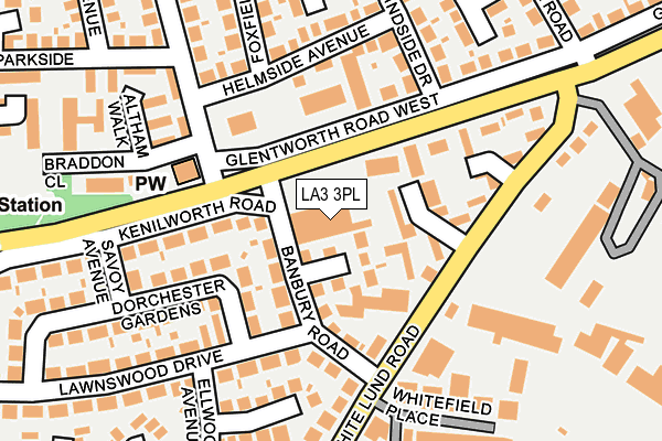 LA3 3PL map - OS OpenMap – Local (Ordnance Survey)