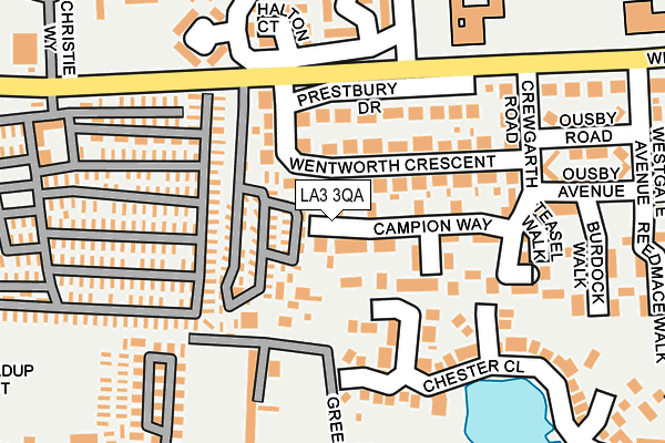 LA3 3QA map - OS OpenMap – Local (Ordnance Survey)