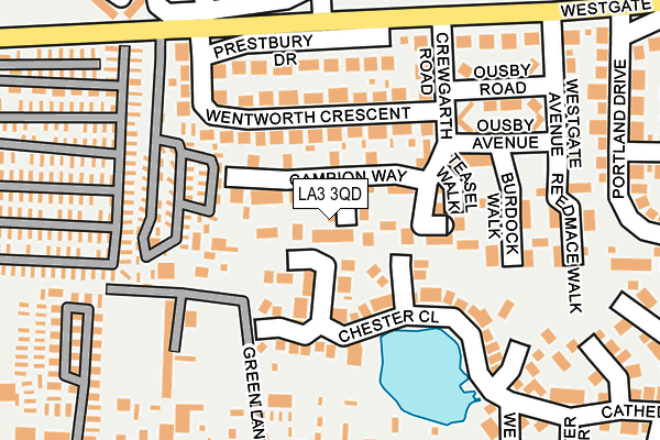 LA3 3QD map - OS OpenMap – Local (Ordnance Survey)
