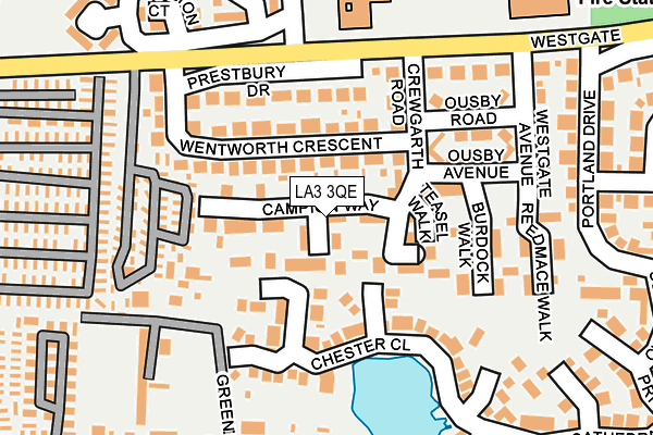 LA3 3QE map - OS OpenMap – Local (Ordnance Survey)