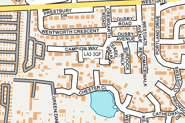 LA3 3QF map - OS OpenMap – Local (Ordnance Survey)