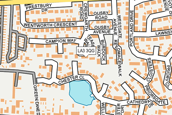 LA3 3QG map - OS OpenMap – Local (Ordnance Survey)