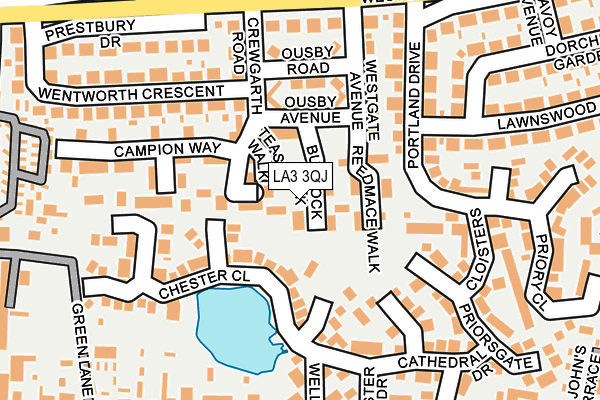 LA3 3QJ map - OS OpenMap – Local (Ordnance Survey)