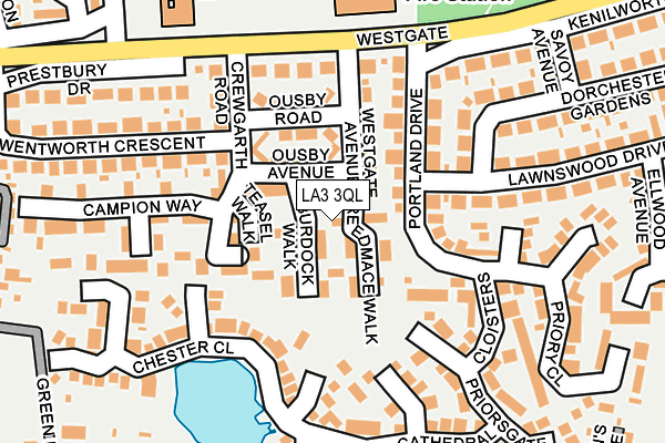 LA3 3QL map - OS OpenMap – Local (Ordnance Survey)
