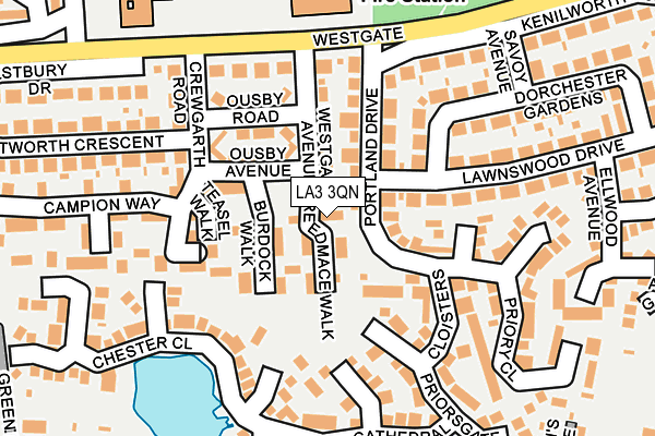 LA3 3QN map - OS OpenMap – Local (Ordnance Survey)