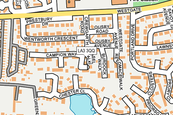 LA3 3QQ map - OS OpenMap – Local (Ordnance Survey)